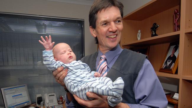 Dr James Moir in his office in 2007. Picture: File