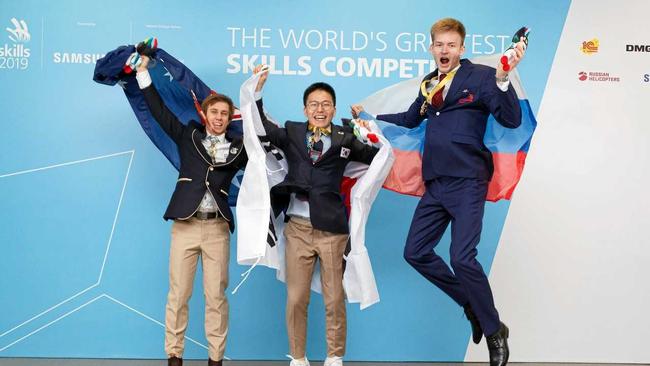 Paddy Brennan and the gold and silver medallists