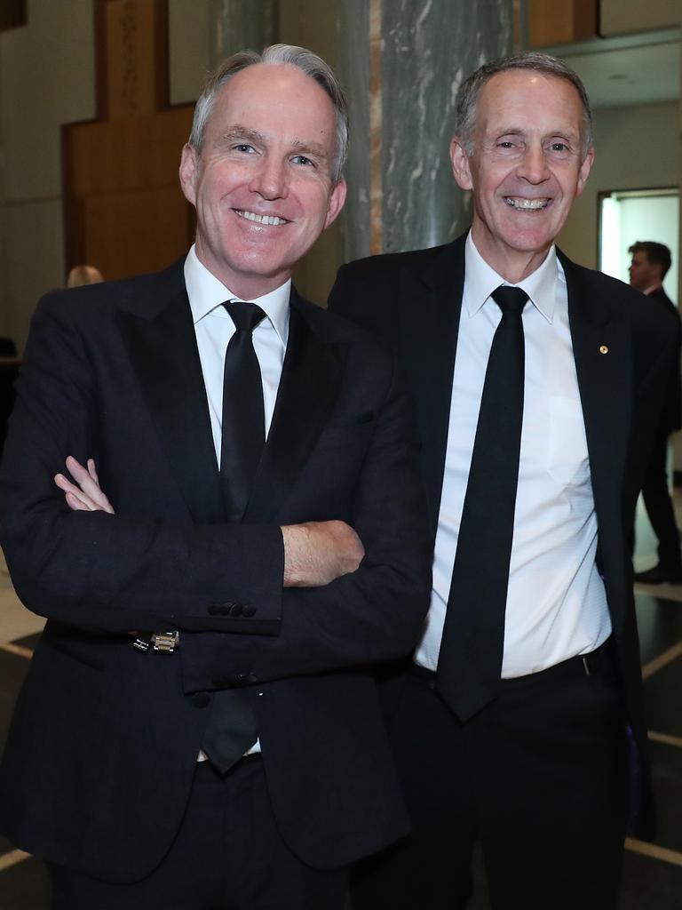 The Australian’s editor-in-chief Chris Dore with News Corp executive Campbell Reid. Picture: Gary Ramage