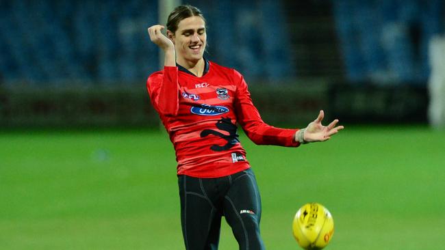 Jack Exell at Geelong VFL training. Picture: Mitch Bear