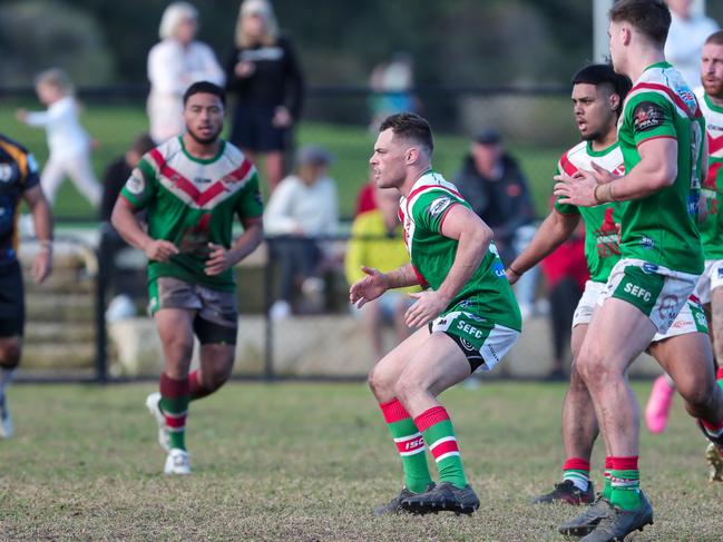 Jackson Garlick prepares to defend the next attacking raid. Picture: Adam Wrightson Photography