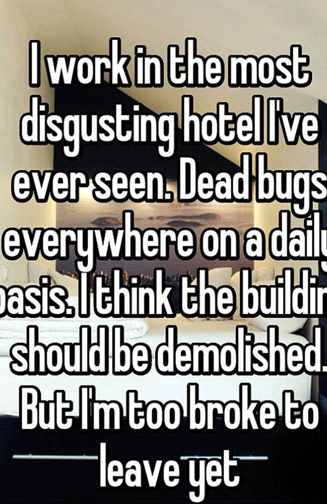 Some reveal the shocking conditions they work in. Picture: Whisper