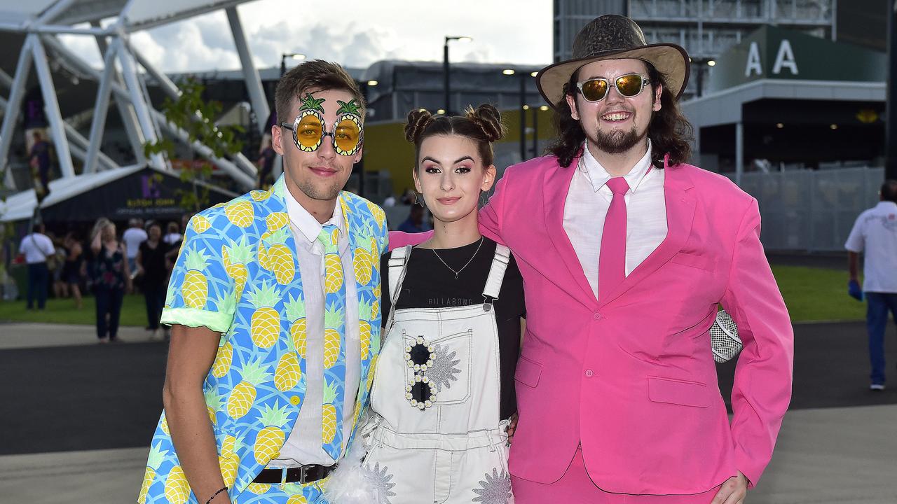 Dan Gilder, Kaia Griffin and Billy Baker. Elton John performed at Queensland Country Bank Stadium, Townsville on 29 February 2020. PICTURE: MATT TAYLOR.