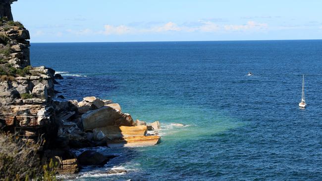 The rock fall at North Head in August. Photo John Grainger