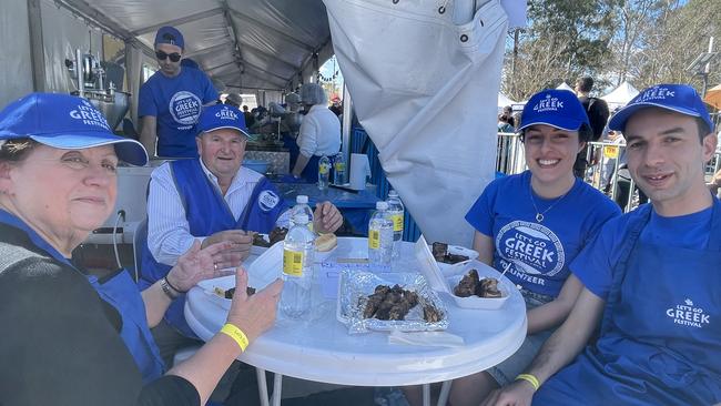 Haroula and Con Bahoumis, and Paula Tsigounis and John Kakkinos.