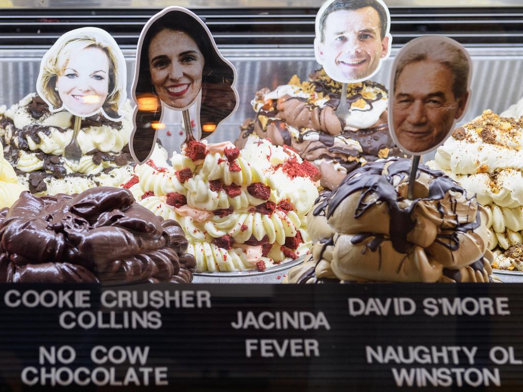 The leaders of the main NZ parties, in gelato form. Picture: Kai Schwoerer/Getty Images.