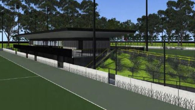 An artist’s impresion of the multimillion dollar hockey ground in the south Parklands