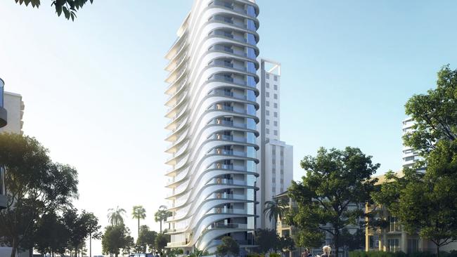 Artist impressions of tower planned for Old Burleigh Road, Broadbeach