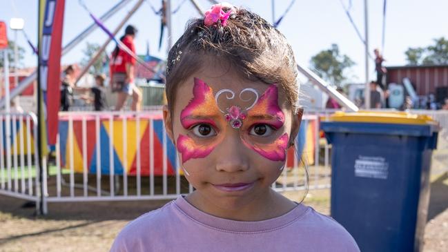 Incredible face paint at the Gympie District Show 2023. Picture: Christine Schindler