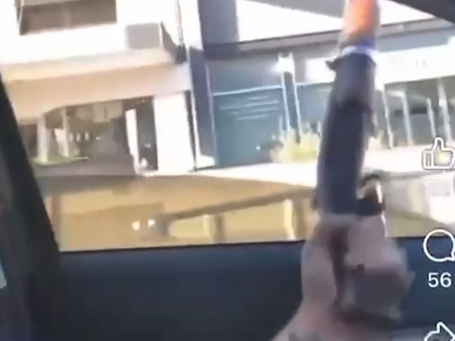 A man has been arrested after appearing to fire a gun from a moving car. Picture: 2GB
