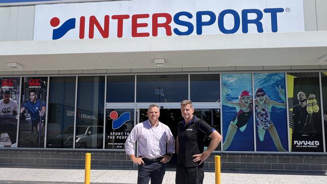 Orange MP Phil Donato (left) and Intersport shop owner Shane Cantrill are concerned about the level of youth crime across the state.