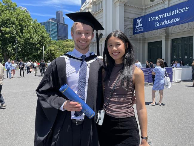 Matthew Hodges graduated with a Bachelor of Commerce at the 2024 University of Melbourne graduations. Picture: Himangi Singh