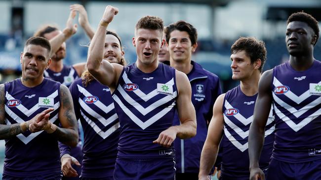 The Dockers turned up the heat on the Cats. Picture: AFL Photos/Getty Images