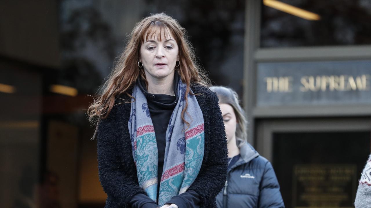 Mother of Jari Wise, Faith Tkalac leaves the Supreme Court of Tasmania. Picture: Zak Simmonds