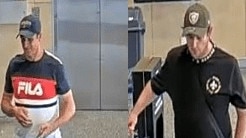 Police have released images of two men who they believe can help with their inquiries after the alleged theft of electronics from an Aldi store. Picture: Victoria Police