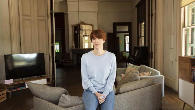 Kirsty Faichen inside Dovercourt, 124 Sherwood Rd, Toowong, which she plans to renovate. The grounds will be subdivided by 4000 sqm retained. Picture: Attila Csaszar