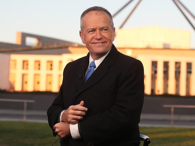 Opposition Leader Bill Shorten outside Parliament House in Canberra the morning after the Budget. Picture: Kym Smith