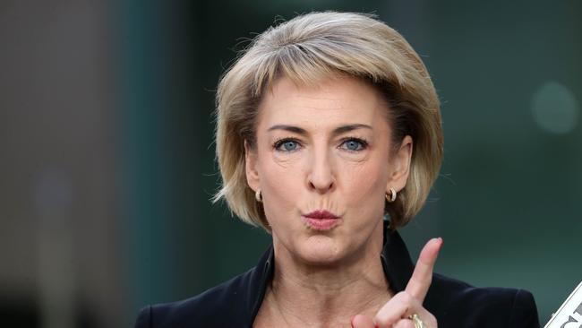 Employment Minister Michaelia Cash could not commit to a timeline to introduce laws which could see unions which repeatedly break the law deregistered. Picture: Gary Ramage