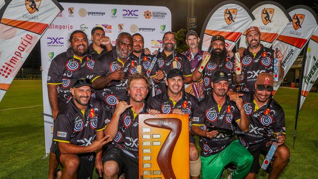 Alice Springs took home the chockies in the Major Centres grand final, defeating Brothers in Arms. Picture: Charlie Lowson/NT Cricket.