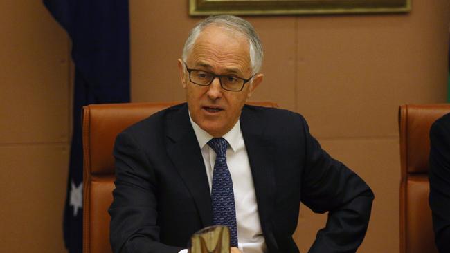 Malcolm Turnbull in the cabinet meeting room in Parliament House, Canberra, in August. Picture Gary Ramage