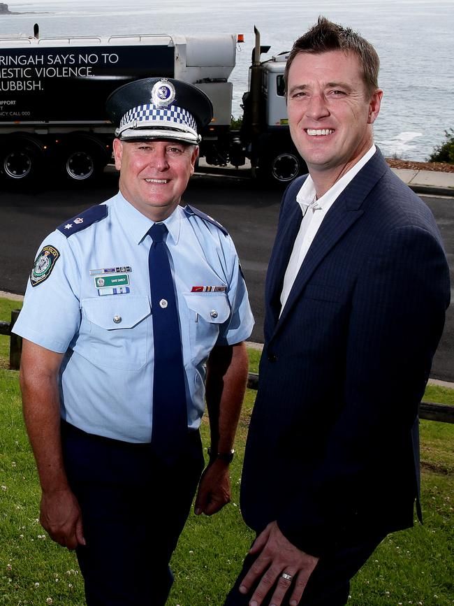 Superintendent. Dave Darcy and former Warringah mayor Michael Regan. Picture: Annika Enderborg.