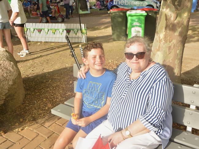 (From left) Kayden and Susan at the Queensland Country Bank Food &amp; Wine Fiesta during Stanthorpe's Apple and Grape Harvest Festival on Saturday, March 2, 2024. Photo: Jessica Klein