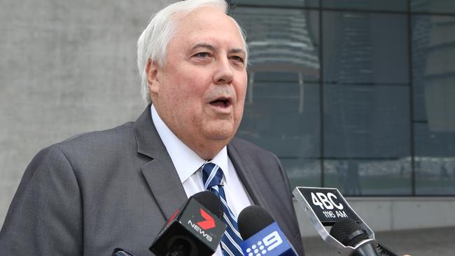 Clive Palmer outside the Brisbane Court complex in November.