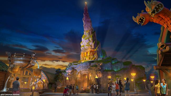 The Mead Hall is just as impressive from the outside. Photo: Universal Epic Universe