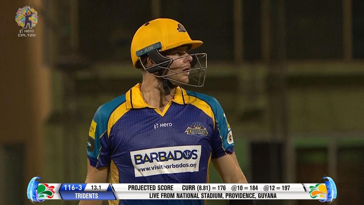 Caribbean Premier League video Steve Smith walks on lbw appeal