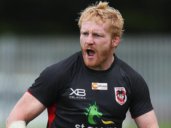 James Graham during St. George-Illawarra Dragons training in Wollongong. Picture. Phil Hillyard