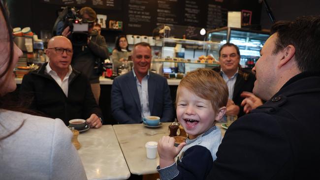 Two-year-old Jack stole the show during the cafe stop. Picture: Adam Head / NewsWire