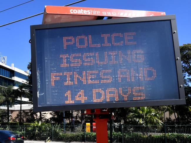 SYDNEY, AUSTRALIA - NewsWire Photos AUGUST, 26, 2021: Signage outside Westfield Eastgardens in Sydney. Picture: NCA NewsWire/Joel Carrett