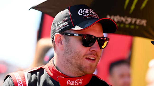 BATHURST, AUSTRALIA - OCTOBER 08: Brodie Kostecki, driver of the Erebus Motorsport Chevrolet Camaro looks on ahead of the Bathurst 1000, part of the 2023 Supercars Championship Series at Mount Panorama on October 08, 2023 in Bathurst, Australia. (Photo by Morgan Hancock/Getty Images)