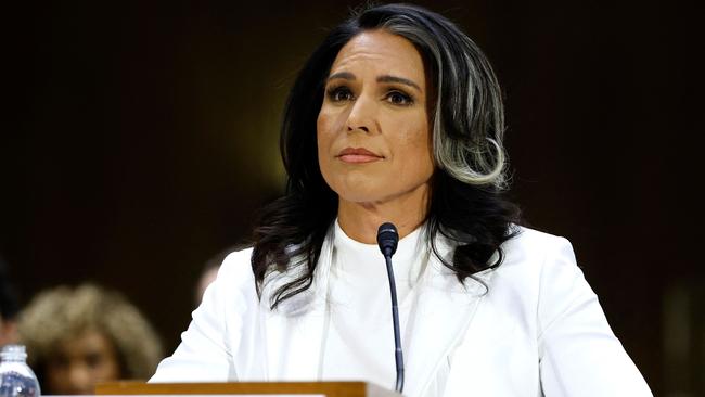 Tulsi Gabbard, the nominee for director of national intelligence, testifies during her confirmation hearing. Picture: AFP