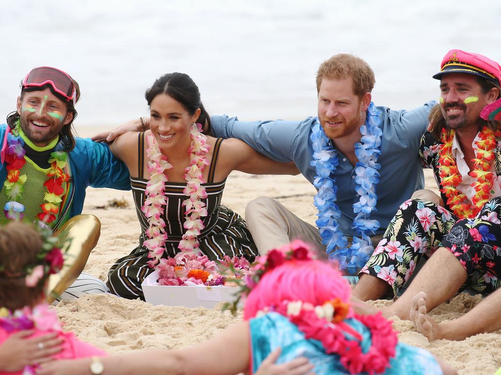 The Duke and Duchess of Sussex, Prince Harry and Meghan Markle visit Bondi beach to take part in the 