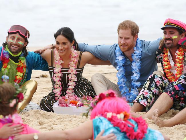 The Duke and Duchess of Sussex, Prince Harry and Meghan Markle visit Bondi beach to take part in the 