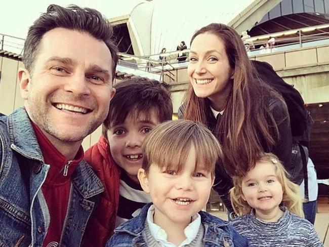 David Campbell enjoys being an active dad to his children Leo, Billy and Betty, sharing the parenting load with his wife, Lisa. Picture: Instagram