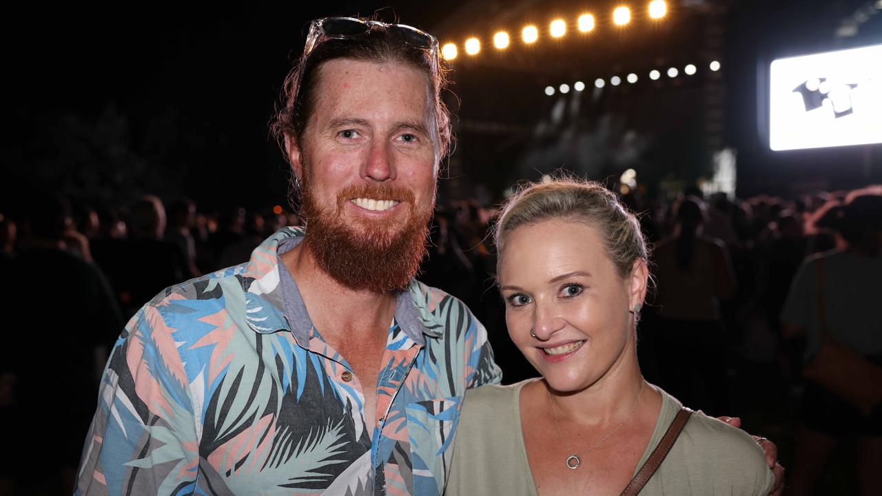 Cheyne Young and Kelly Spark at the Lookout Festival 2024 at Broadwater Parklands for Gold Coast at Large. Picture: Portia Large