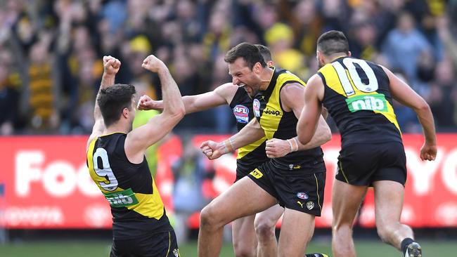 Let the celebrations begin in Richmond. Picture: Getty Images