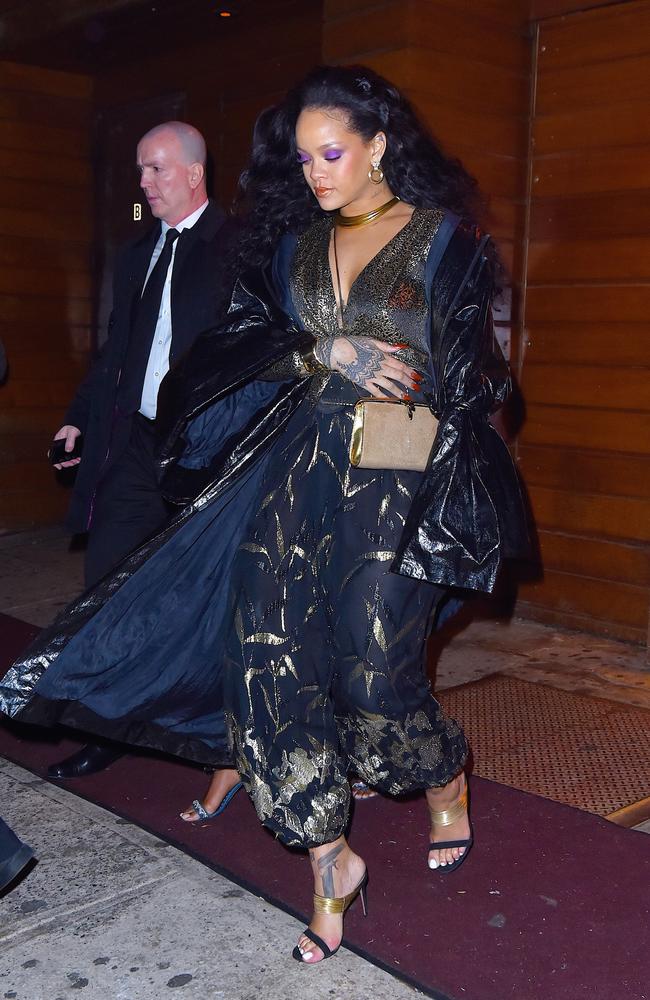 Rihanna partied in New York after the Grammys. Picture: Robert Kamau/GC Images