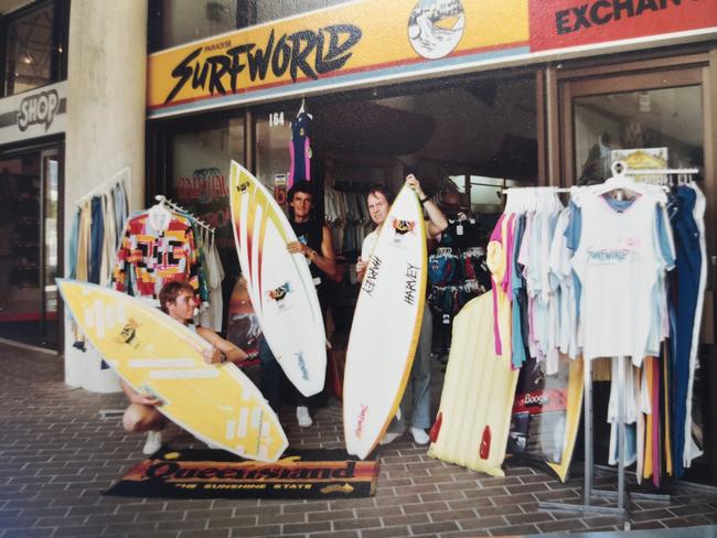 Lyn and Norm Smith’s surf shop in Surfers Paradise was a hive of activity.