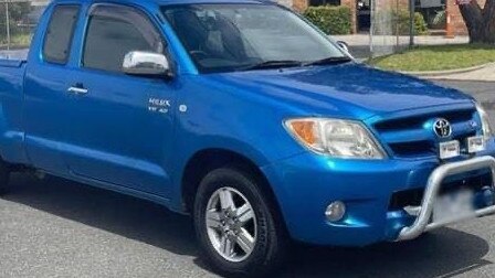 Mr Hunter’s blue 2005 Toyota HiLux utility has also not been found. Picture: NSW Police.