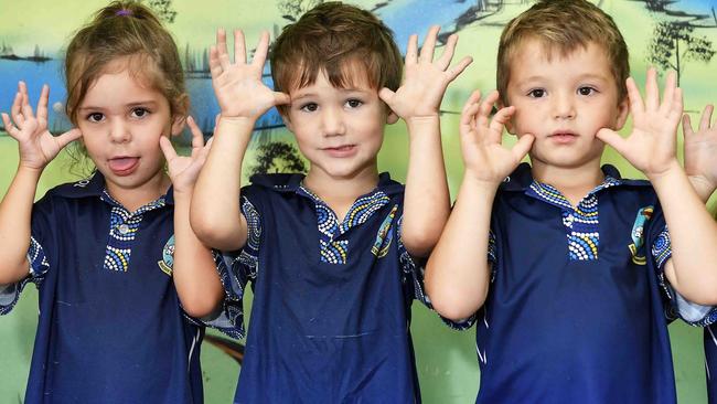 MY FIRST YEAR: Eidsvold State School Preps funny faces. Picture: Patrick Woods.