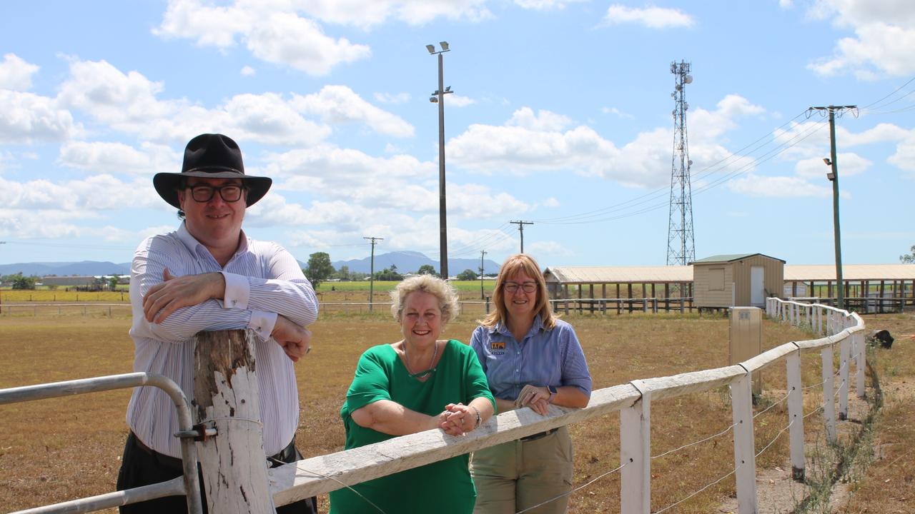 Dawson MP George Christensen with Show Whitsunday president Donna Rogers and treasurer Helen Wright at the announcement of new funding for the show. Photo: Contributed