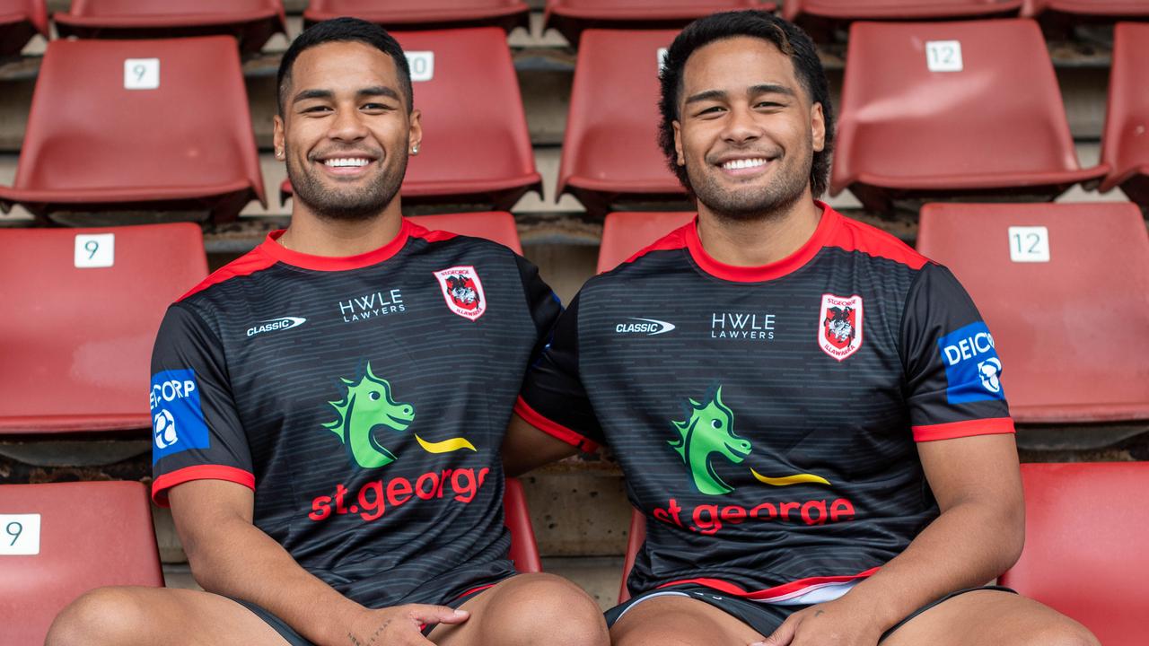 Twins Mat and Max Feagai are among a talented crop of young players at the Dragons. Picture: Dragons Digital