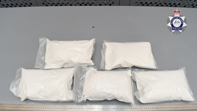 The seized ketamine. Picture: AFP