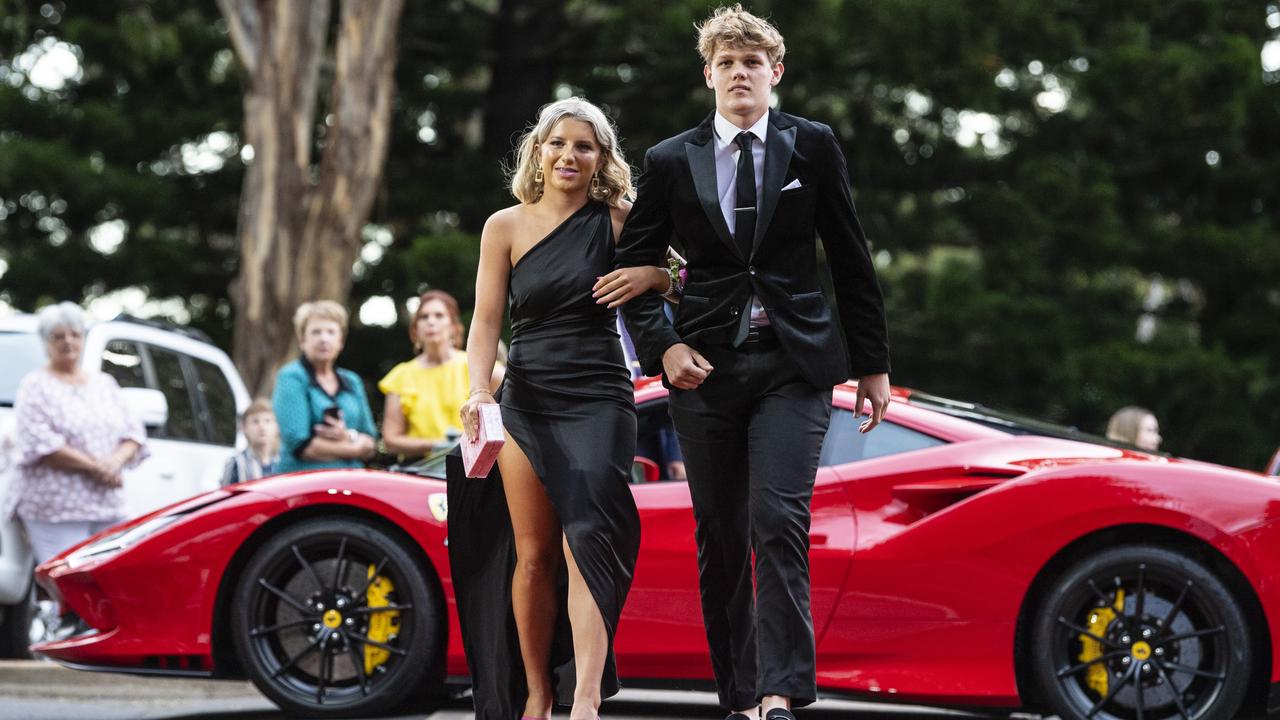 Patrick Sanderson and partner Chloe Pallisier at St Mary's College formal at Picnic Point, Friday, March 24, 2023. Picture: Kevin Farmer