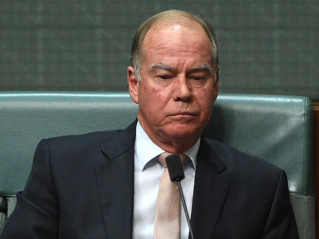 Liberal MP Russell Broadbent expressed outrage as he revealed that an unnamed politician had leaked private information about the proceedings of the privileges committee. Picture: AAP Image/Mick Tsikas
