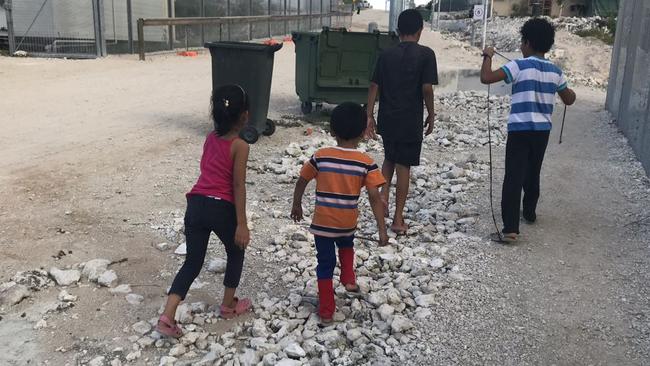 Children play in detention on Nauru. Picture: World Vision Australia