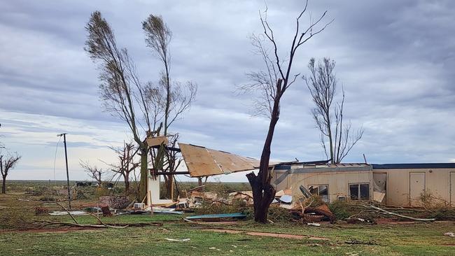 External shot of the damage caused to the Pardoo Roadhouse. Picture: Facebook